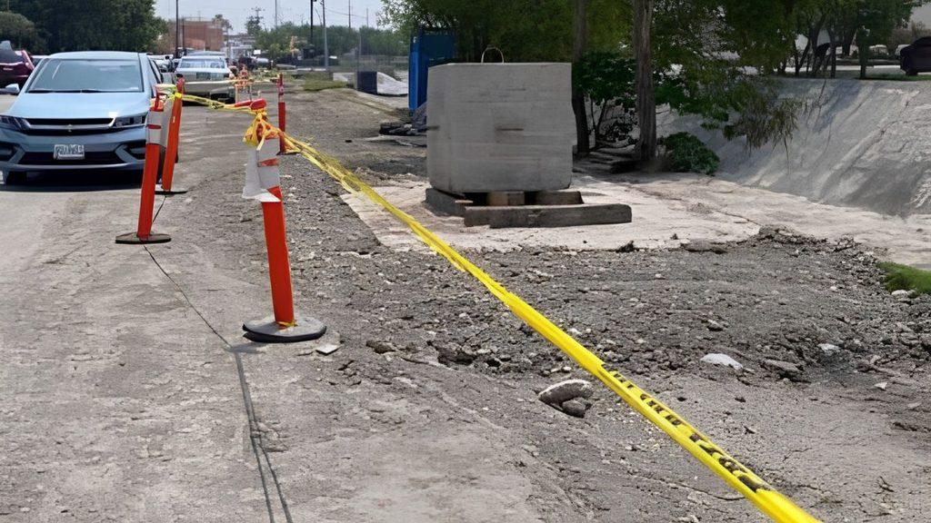 Obras inconclusas de agua y drenaje Santa Catarina